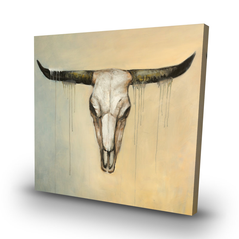 Bull skull - 32"x32" art on canvas