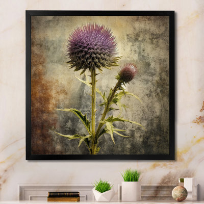 " Purple Green Thistle Whispers "