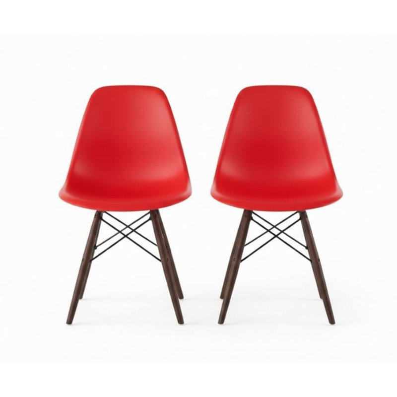 Ensemble de 2 chaises d'appoint Fontana, Rouge