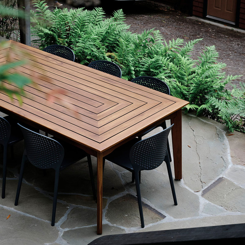 Miramar Outdoor Teak Dining Table, 30" H x 72" L x 44" W