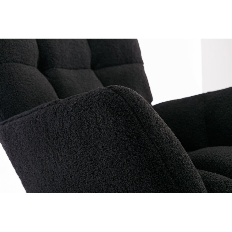Chaise de chambre à coucher Teddy, Noir