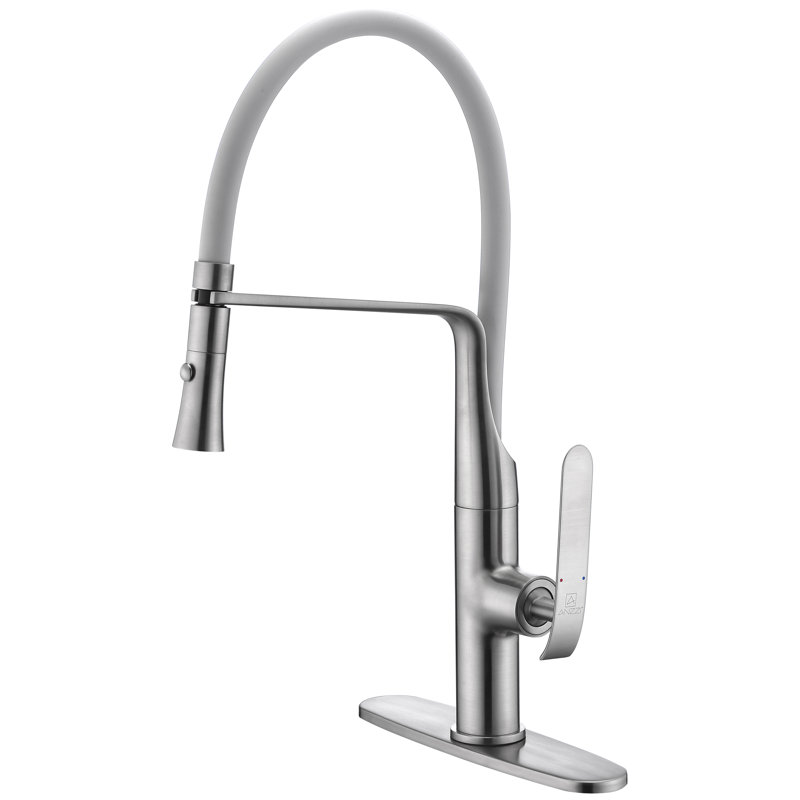 ANZZI Accent Series Pull Down Kitchen Faucet, Brushed Nickel
