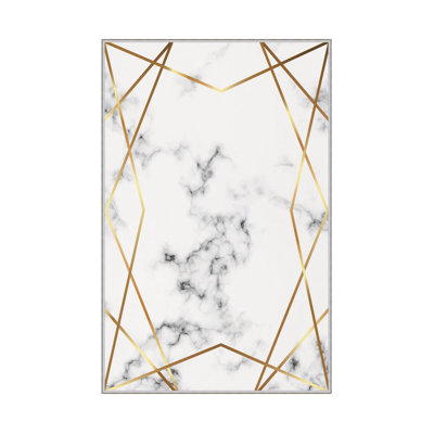 Premium Woven Area Rug (1.6 x 2.6 Feet), 100% Polyester, 0.3 in Pile Height | Antibacterial, Non-Slip PVC Dot Underside | Machine Washable, 3D Digital Print | Ideal for Living Room, Bedroom & Entryway Decor