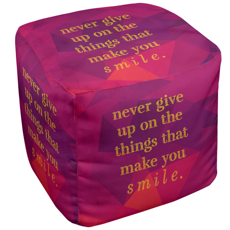 Repose-pieds cube, Rubellite / or