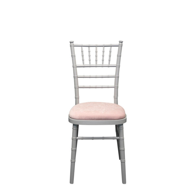 Arrington 43cm H Polyester Blend Upholstered Ladder Back Side Chair, Grey, Blush