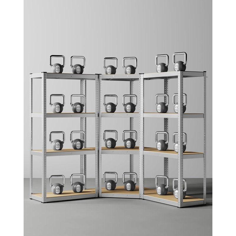 150 cm W Steel Shelving Unit, White