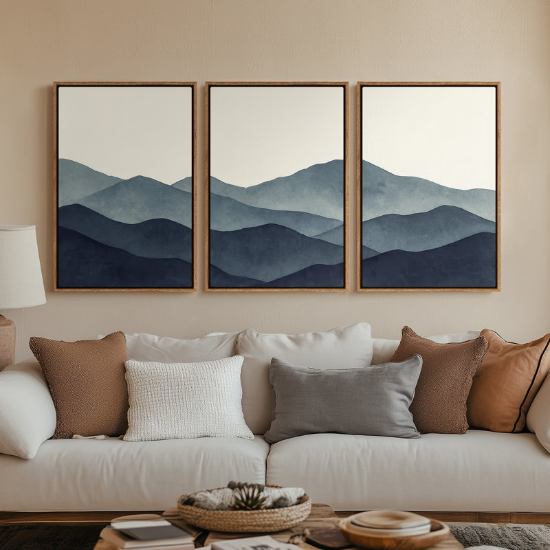 Art mural encadré sur toile, rétro muraux abstraits pour chambre à coucher, H 24 po x l 16 po, Naturel