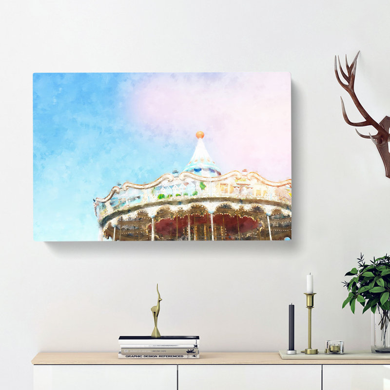 Vintage Carousel - Wrapped Canvas, 35cm H x 50cm W x 3cm D