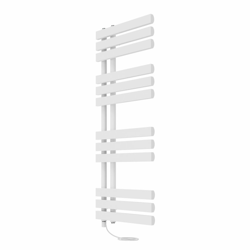 Carralero Designer Towel Rail Heated Towel Rails, White, 120cm H x 45cm W x 7.35cm D