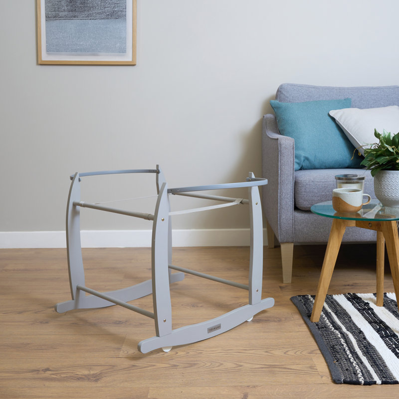 Deluxe Rocking Moses Basket Stand, Grey