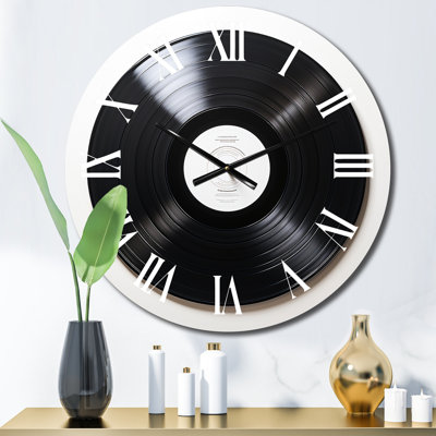 Metal Wall Clock - Vinyl Record Vinyl Serenade I