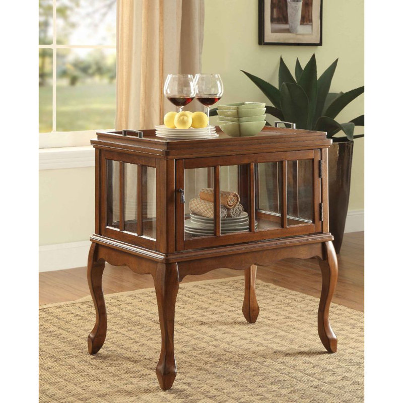 Hanna Accent Console Table, Red Wood