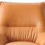 Fauteuil d'appoint et repose-pieds en cuir fleur-1075329706