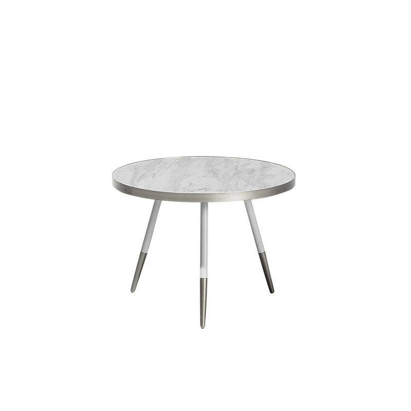 Nicolas Three Leg Coffee Table, Grey, Gold
