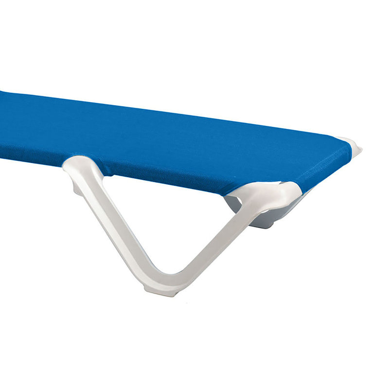 Grosfillex Nautical 78" Long Reclining Chaise, Blue
