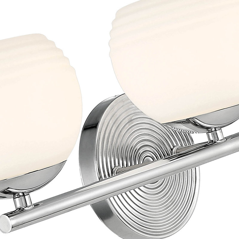 Éclairage de salle de bain à intensité variable 3 lumières Vernon, Nickel poli
