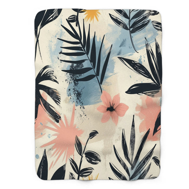 Island Patterns - 1 pièce Sherpa Premium, Grand lit