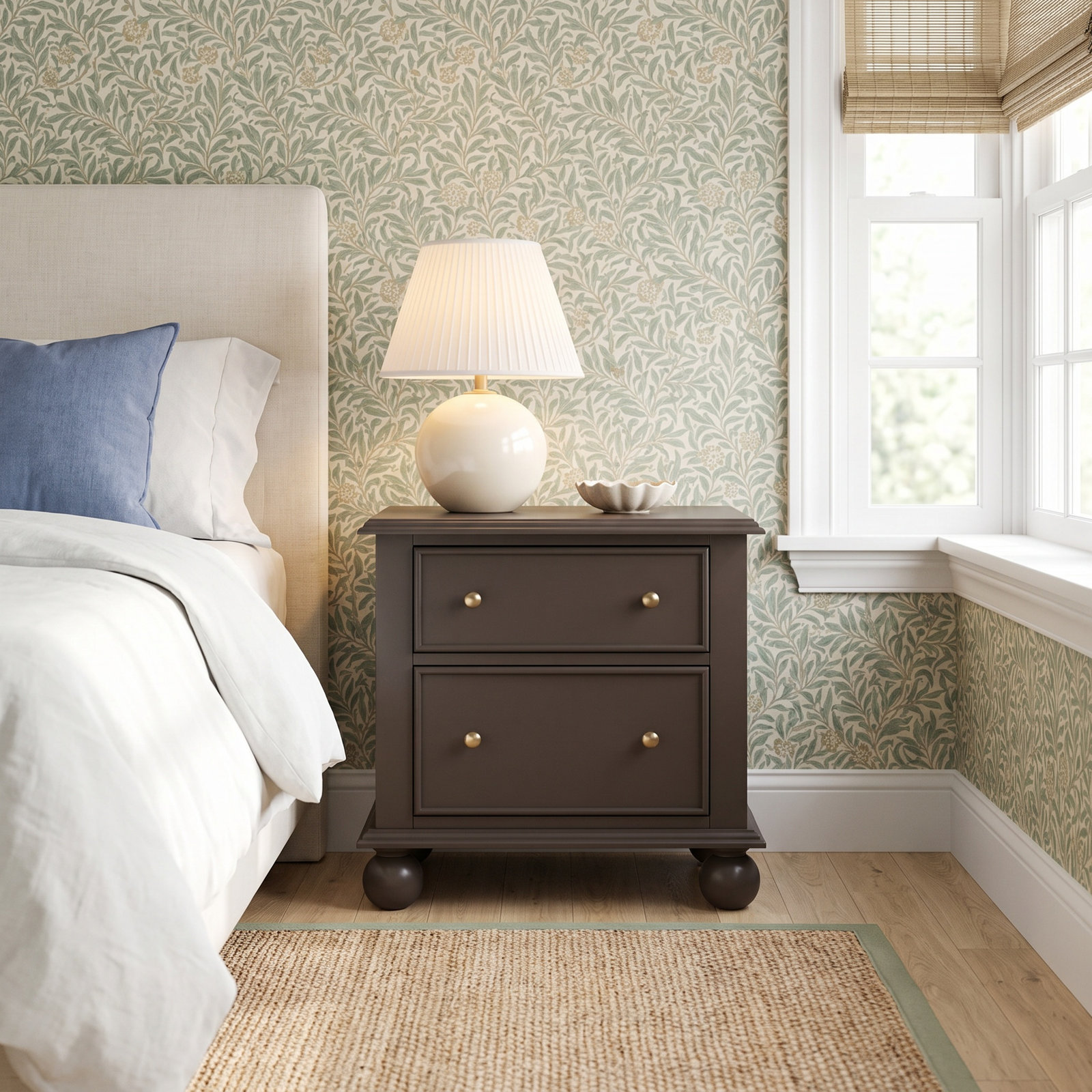 Selby Mahogany Nightstand, Bourbon
