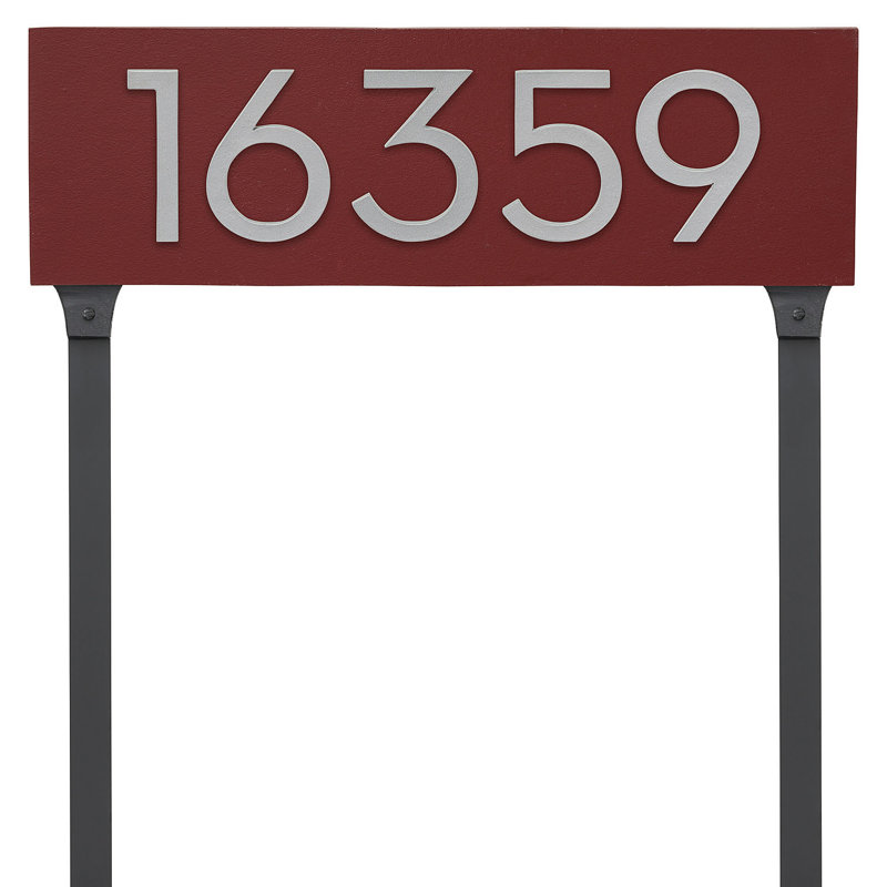 Rectangle Lawn Insert, Brick Red/Silver, Yes