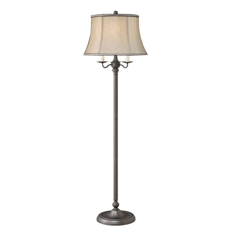 Lampe de travail sur pied 61 "Stratford, Bronze, Gris