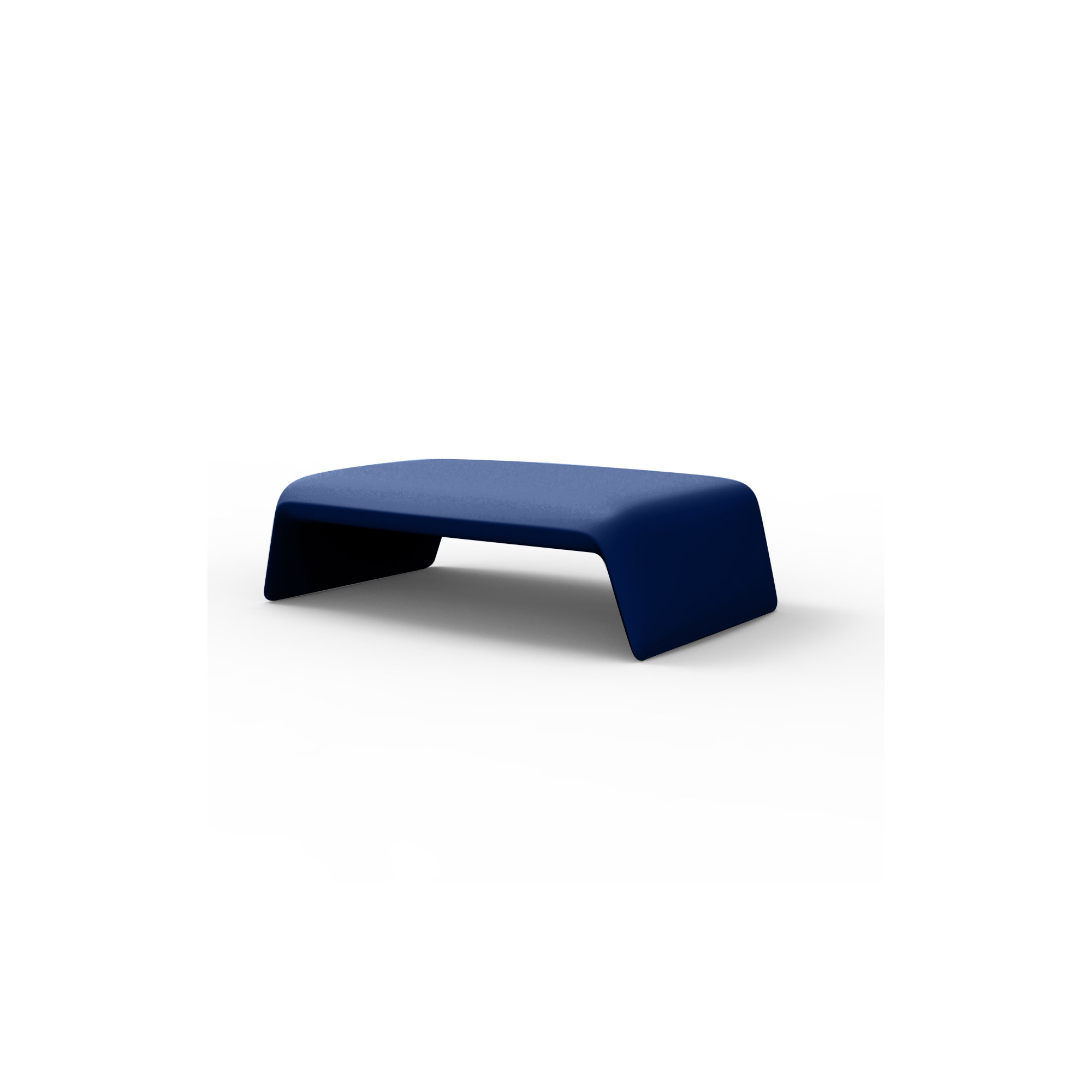 Blow Plastic/Resin Coffee Table, Blue