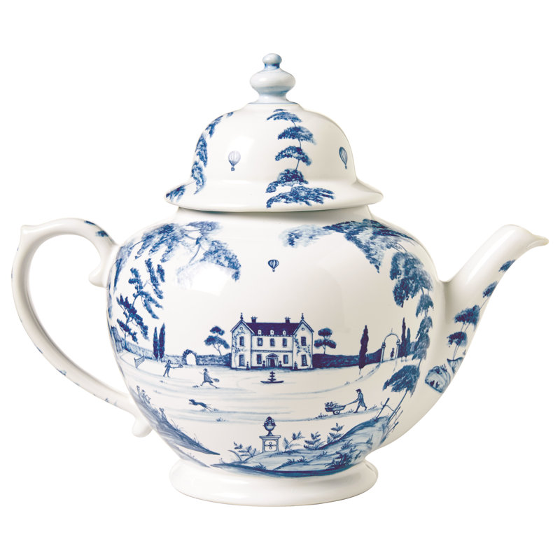 Country Estate Teapot - Delft Blue
