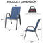 Ensemble de chaises de salle à manger d'extérieur en tissu 6 pièces Teslin-488024156