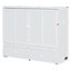 Lit escamotable double avec port USB et grand tiroir, blanc-120940430