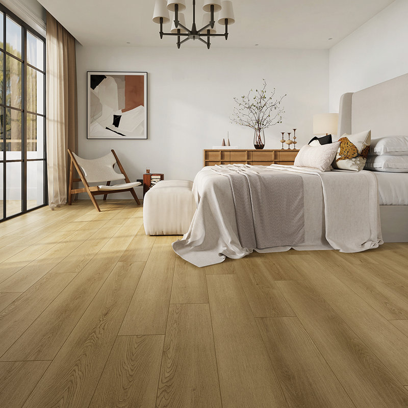Planche de vinyle de luxe Almond Bloom 5 mm 20 mil 7 po x 48 po, Fleur d'amandier 