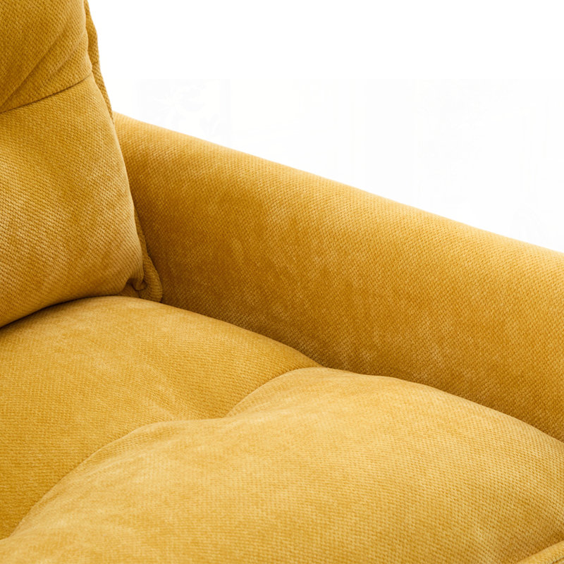 Fauteuil simple confortable avec diverses caractéristiques pratiques, Jaune moutarde