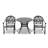 3-Piece Set Of Cast Aluminum Patio Furniture With Brown Cushions-1016750668-1016750671