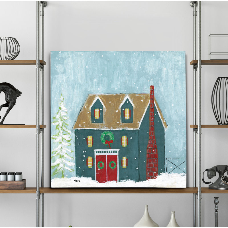 Prêt pour Noël - reproduction d'art sur papier, H 16 po x l 16 po x P 1,5 po, Toile tendue