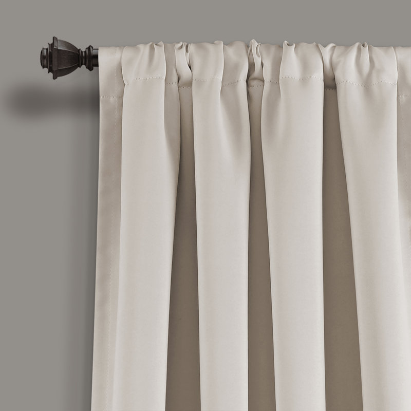 Wheat Blackout Rod Pocket Polyester Window Panels, 52"W x 84"L