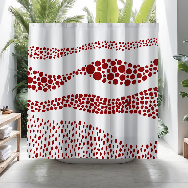 Coco Shower Curtain, Red