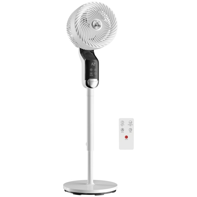 Air Circulator Fan, White/Black/Silver