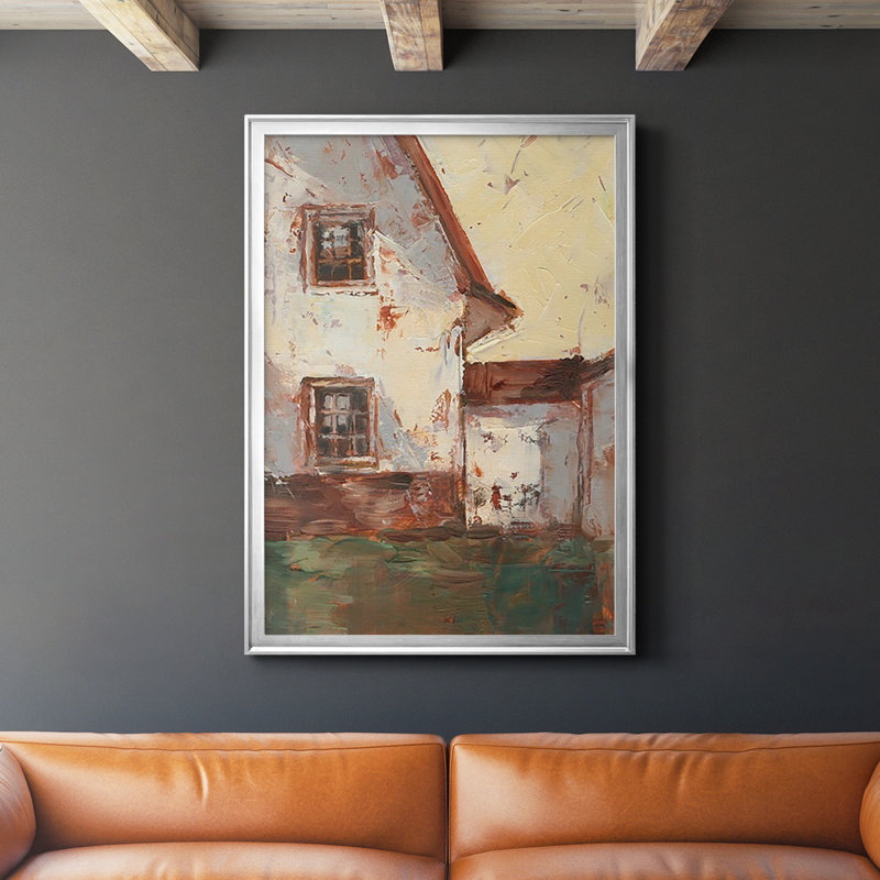 " Sunlit Barn I ", Silver, 36.5" H x 26.5" W x 1.25" D