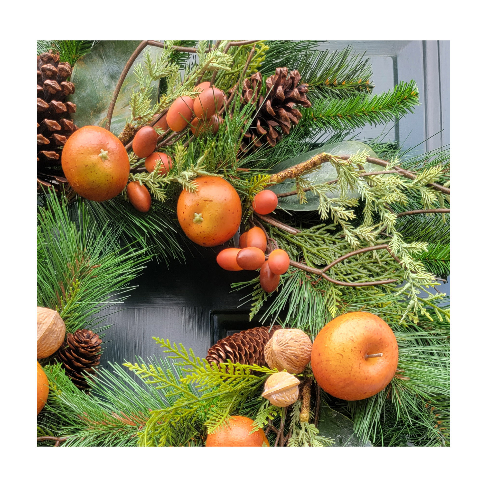 22" Fall Apple Nuts Wreath