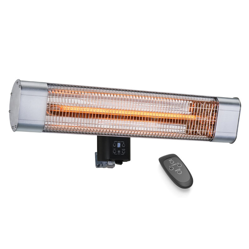 Belfry Heating Diaz Electric Baseboard Space Heater with Adjustable Thermostat, Silver