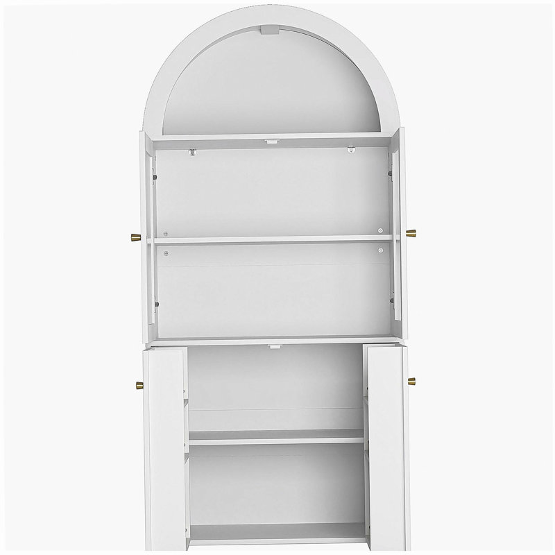 Modern Tech-Inspired MDF Dome Cabinet - A Smart Combination of Snack Storage and LED Lighting.