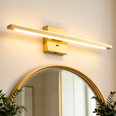 Modern Gold LED Wall Sconce With Dimmable