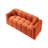 3-Seater Sofa with 2 Pillows (Orange)