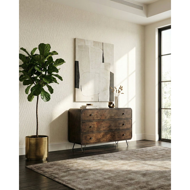 Commode de chambre 3 tiroirs, commode de chambre en bois moderne avec rangement par Stanley Furniture 