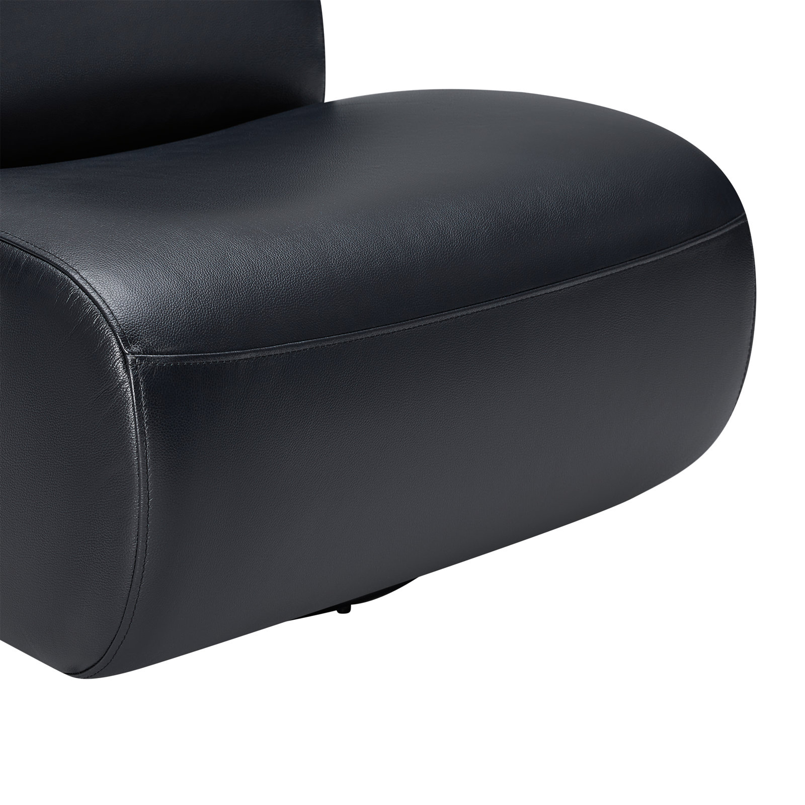 Nita 33'' Swivel Upholstered Accent Chair, Gray Genuine Leather
