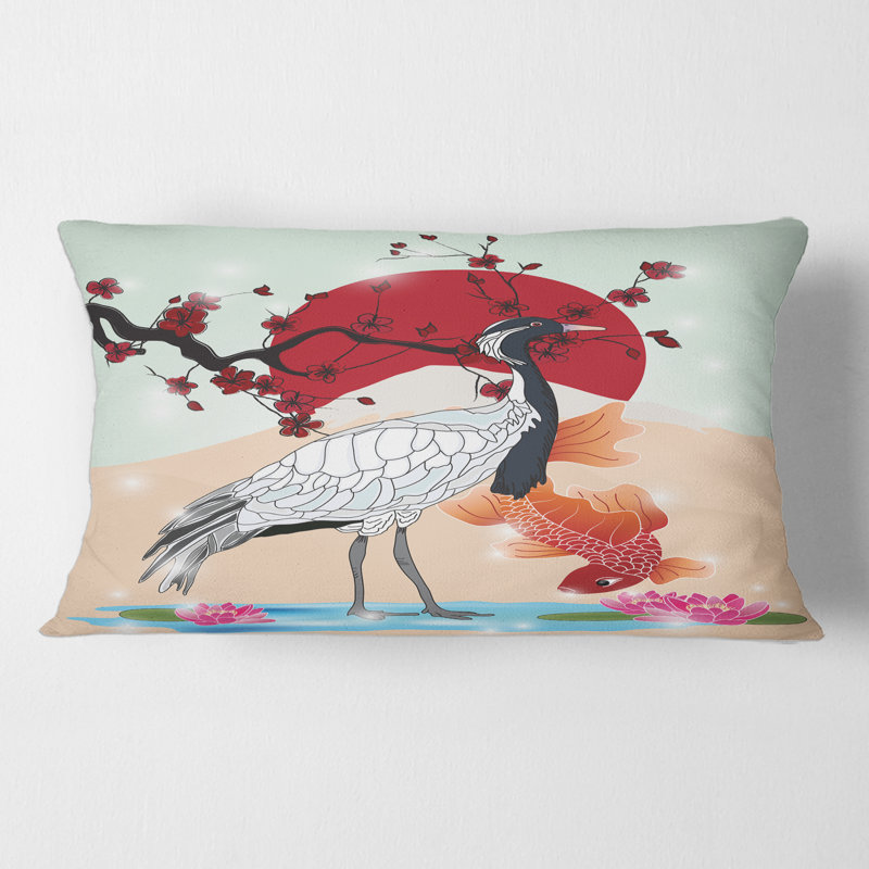 Housse et insert de coussin rectangulaire Crane