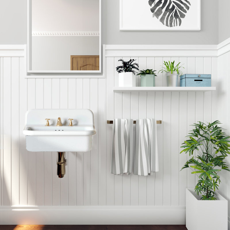 Victorian 19.5'' L Bathroom Sink, White