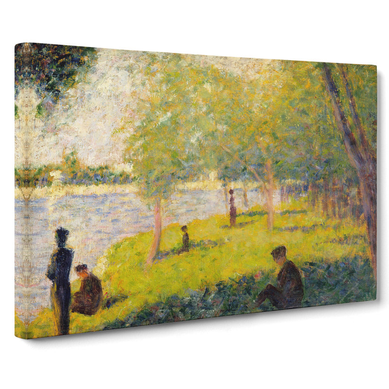 Study For La Grande Jatte Vol.2 by Georges Seurat - Wrapped Canvas Painting, 40cm H x 60cm W x 3cm D