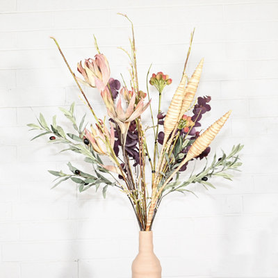 Bouquet de fleurs artificielles en forme de spirale 36 "36" pour bouchons de vase, fermette à longue tige d'eucalyptus, bouquet de fleurs en vrac pour fête de mariage