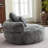 Foam Bean Bag Chairs for Adults with Filling Ultra Soft Chenille Cover Round Design for Indoor Outdoor Use-1339428823