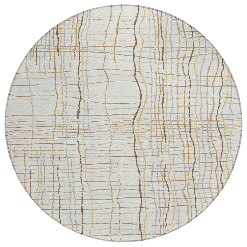 Tapis intérieur lavable rayé 8 pi