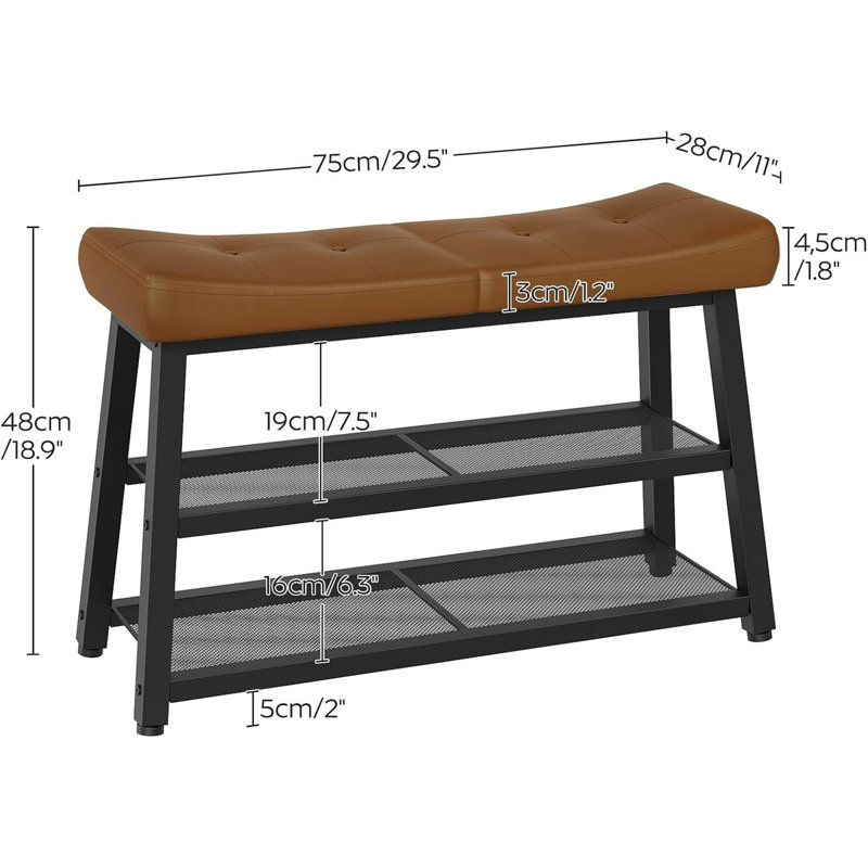 Premium Wooden Shoe Cabinet For Home, Brown/Black